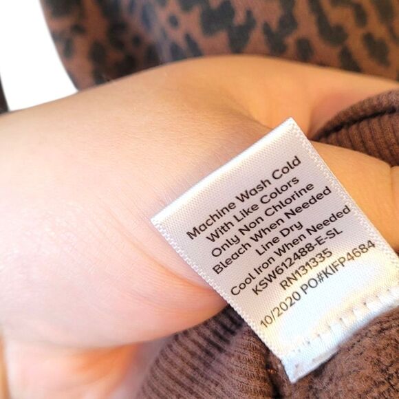 Peyton Jensen Evereve Women's Over Sized Brown Leopard Print Hoodie Size S - Picture 5 of 6